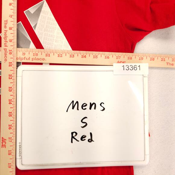 Adidas Casual Crew Neck Short Sleeve Graphic T Shirt Mens Size Small S Red - Picture 7 of 9